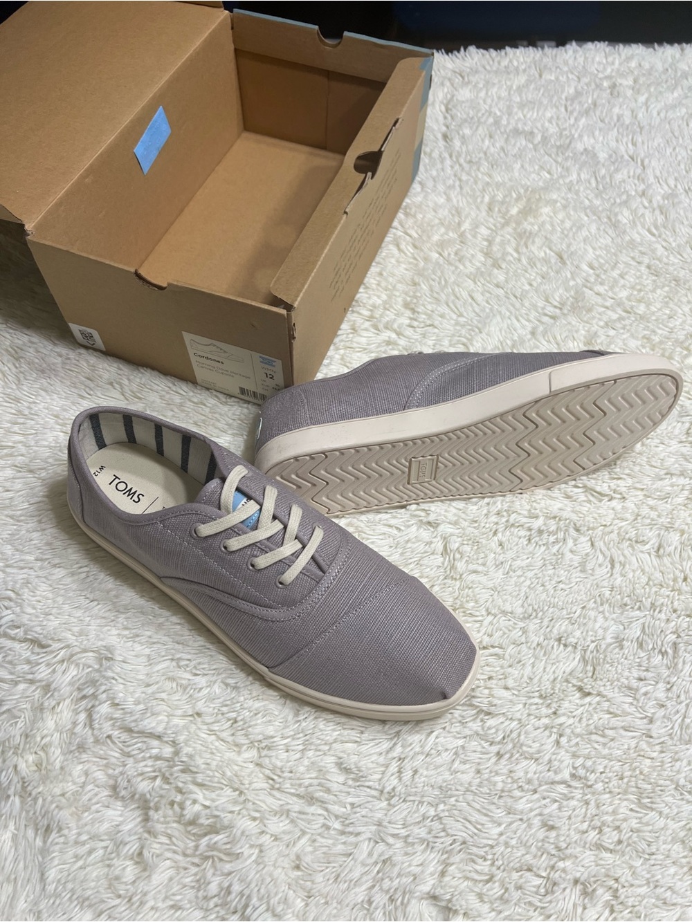 Toms Women’s grey Canvas Lace-Up Sneakers